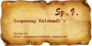 Szepessy Valdemár névjegykártya